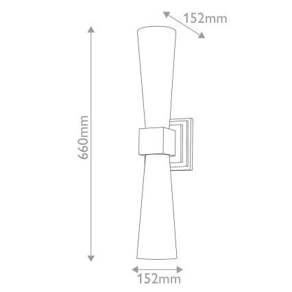 Elstead - Aplique de parede LED para casa de banho KRISTY 2xG9/4W/230V IP44, acabamento em cobre