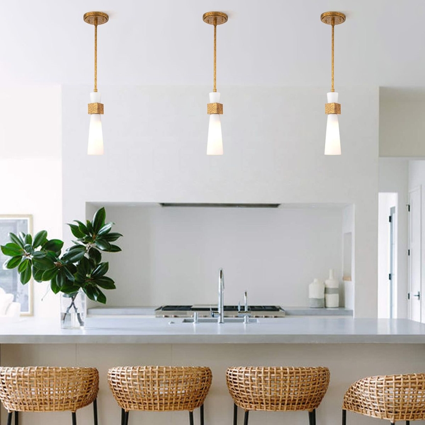 Elstead - Lustre de haste KRISTY 1xE27/40W/230V Ø 15,2 cm acabamento em cobre