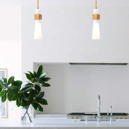 Elstead - Lustre de haste KRISTY 1xE27/40W/230V Ø 15,2 cm acabamento em cobre