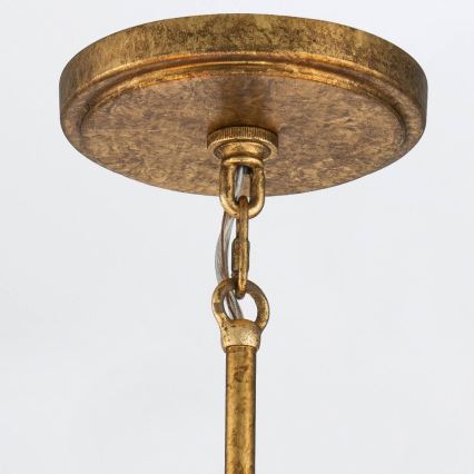 Elstead - Lustre de haste KRISTY 3xE27/40W/230V, acabamento em cobre