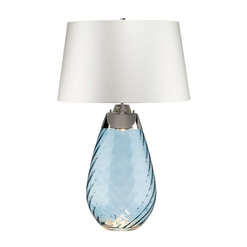 Elstead - Lâmpada de Mesa LED LENA 1xE27/40W/230V + 1xGU10/7W 74 cm azul/branco