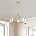 Elstead - Lustre de haste KRISTY 5xE27/40W/230V, acabamento em cobre