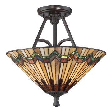 Elstead - Lustre de teto fixo Tiffany ALCOTT 2xE27/60W/230V