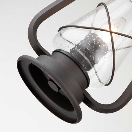 Elstead - Lustre exterior suspenso por corrente MINERS 1xE27/60W/230V IP44 bronze