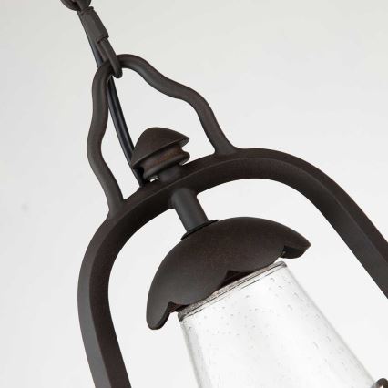 Elstead - Lustre exterior suspenso por corrente MINERS 1xE27/60W/230V IP44 bronze
