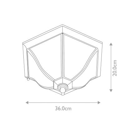 Elstead - Iluminação de teto exterior NEW ENGLAND 2xE27/60W/230V IP44