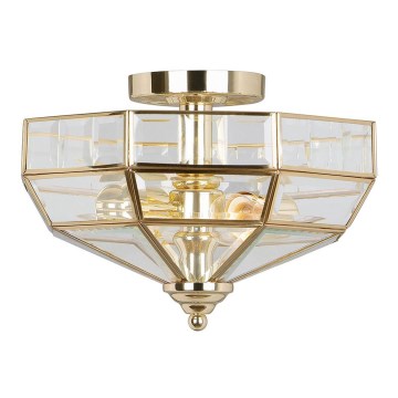 Elstead OLD-PARK-PB - Iluminação de teto OLD PARK 2xE27/60W/230V dourada