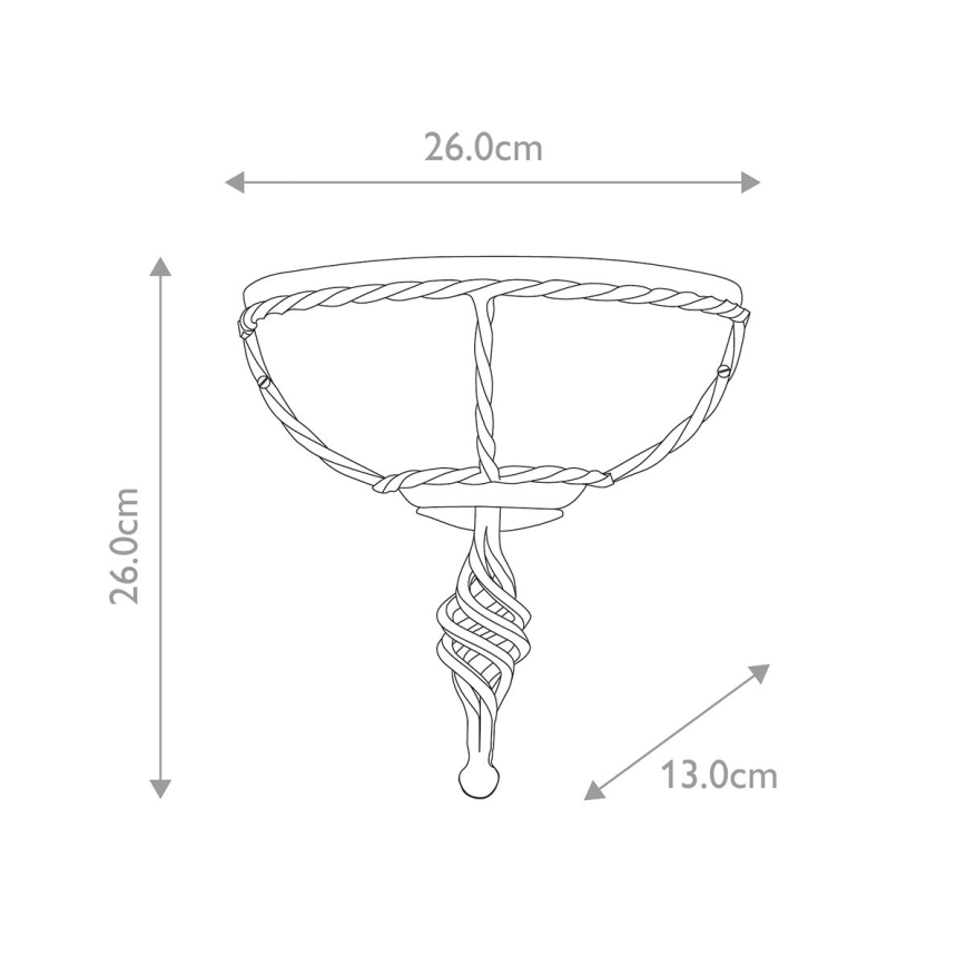Elstead - Iluminação de parede PEMBROKE 1xE27/60W/230V