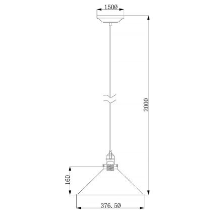Elstead - Candeeiro suspenso PROVENCE 1xE27/60W/230V dourado
