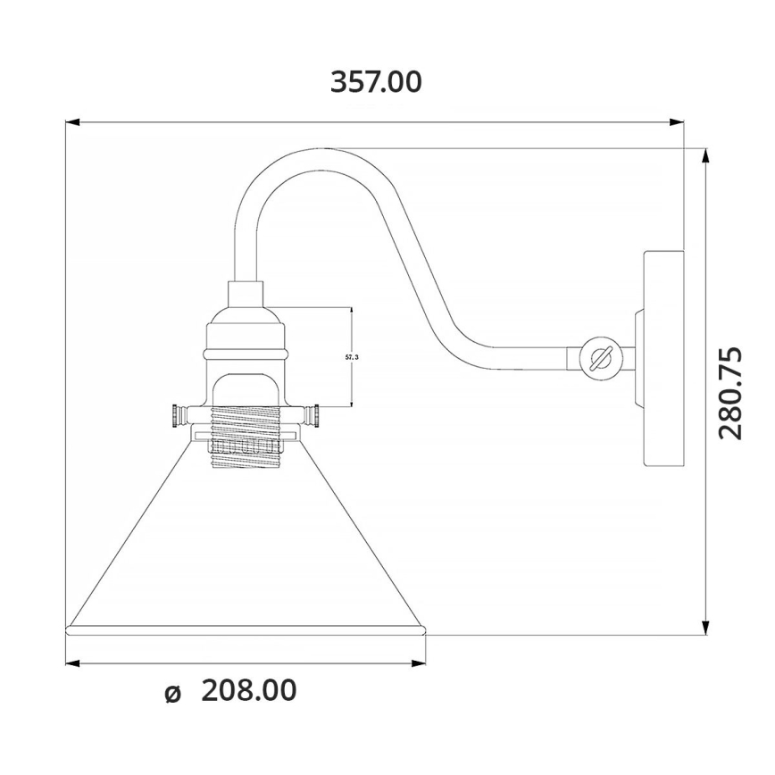 Elstead PV1-AB - Iluminação de parede PROVENCE 1xE27/60W/230V