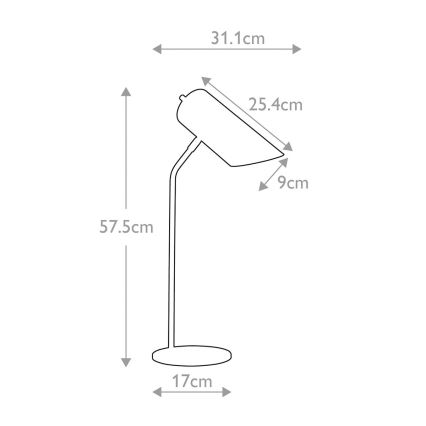 Elstead QUINTO-TL-WAB - Candeeiro de mesa QUINTO 1xE27/8W/230V branco