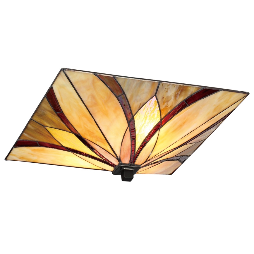 Elstead - Candeeiro de tecto Tiffany ASHEVILLE 2xE27/60W/230V