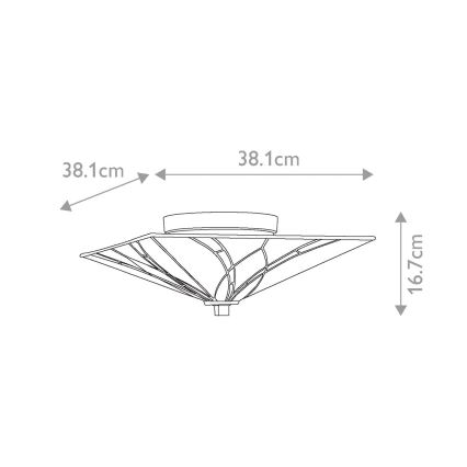 Elstead - Candeeiro de tecto Tiffany ASHEVILLE 2xE27/60W/230V