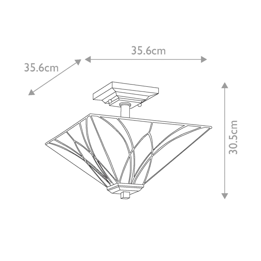 Elstead - Candeeiro de teto Tiffany ASHEVILLE 2xE27/100W/230V