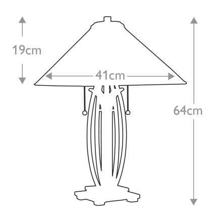 Elstead - Luminária de mesa Tiffany ASHEVILLE 2xE27/60W/230V