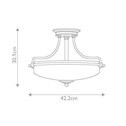 Elstead - Plafonier GRIFFIN 3xE27/100W/230V cromo mate