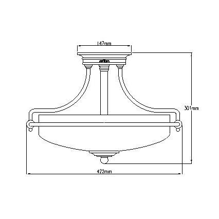 Elstead - Candeeiro integrado GRIFFIN 3xE27/100W/230V cromado brilhante