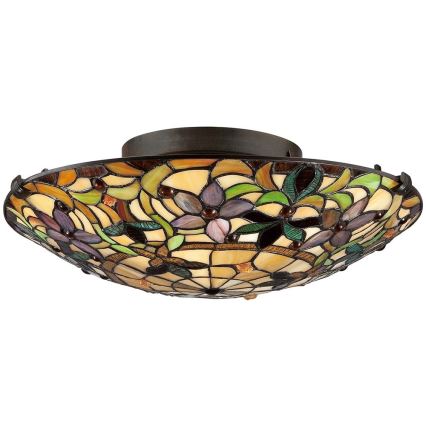 Elstead - Candeeiro de tecto Tiffany KAMI 2xE27/60W/230V