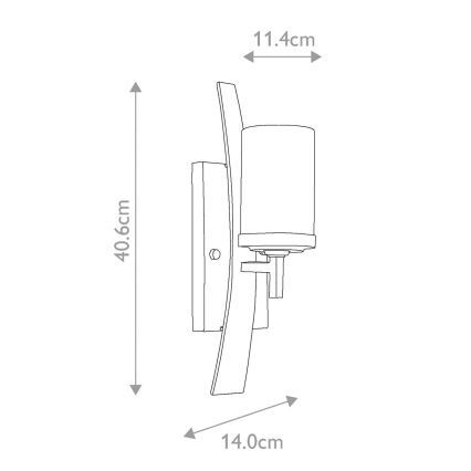 Elstead QZ-KYLE1 - Iluminação de parede KYLE 1xE27/100W/230V