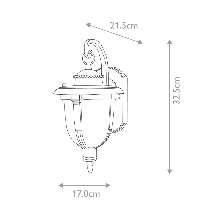 Elstead STL2-S-WB - Iluminação de parede exterior ST LOUIS 1xE27/100W/230V IP44
