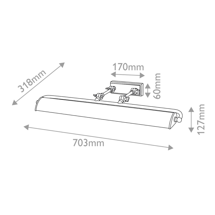 Elstead - Aplique para quadros WINCHFIELD 4xE14/40W/230V preto