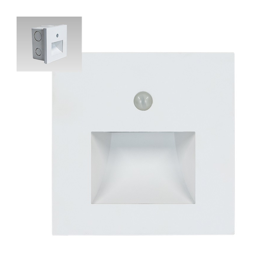 Emithor 70414 - Luminária de escada LED com sensor SUNNY LED/1W/230V 4000K branco