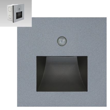 Emithor 70416 - Luminária de escada LED com sensor SUNNY LED/1W/230V 4000K cinza