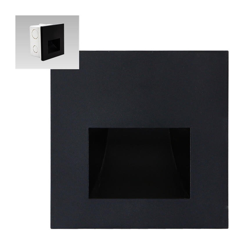 Emithor 70419 - Luminária de escada LED SUNNY LED/1W/230V 4000K preta