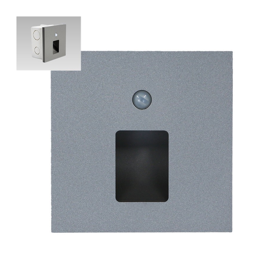 Emithor 70422 - Luminária LED para escadas com sensor VIX LED/1W/230V 4000K cinza