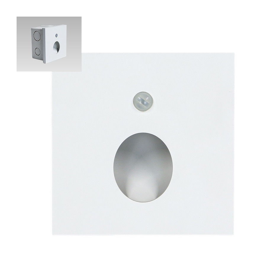Emithor 70432 - Luminária LED para escadas com sensor OLIVE LED/1W/230V 4000K branco