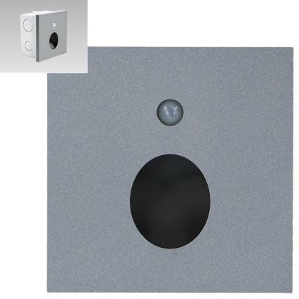 Emithor 70434 - Luminária LED para escadas com sensor OLIVE LED/1W/230V 4000K cinza