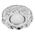 Emithor 71094 - Luminária de embutir LED CRYSTAL FIX 1xGU10/50W + LED/3W STRIPE