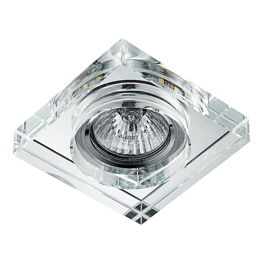 Emithor 71105 - Luminária de embutir LED ELEGANT DOUBLE LIGHT 1xGU10/50W + LED/3W TIRA