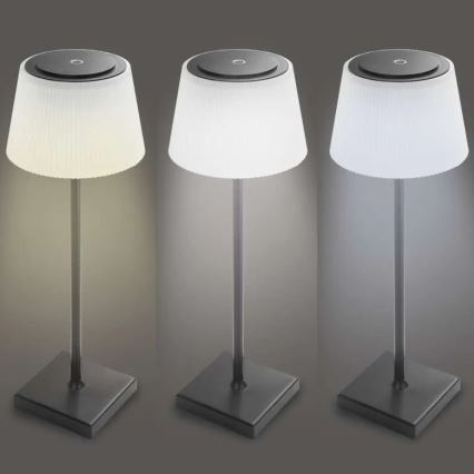 Candeeiro LED recarregável com regulação KATIE LED/4W/10V 1800mAh IP44 preto