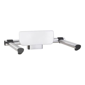 Encosto para as costas 60x18,5 cm prateado/branco