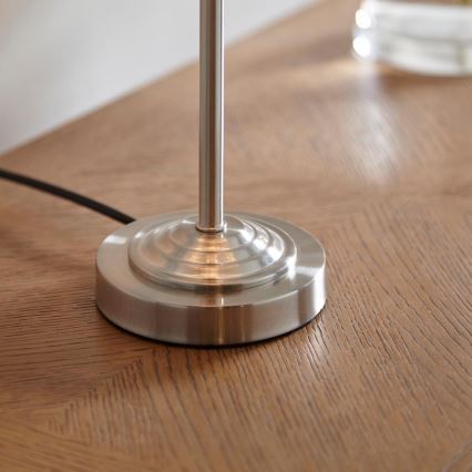 Endon 100646 - Candeeiro de mesa HIGHCLERE 1xE14/7W/230V bege/cromo mate Ø 25 cm