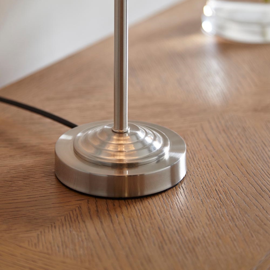 Endon 100646 - Candeeiro de mesa HIGHCLERE 1xE14/7W/230V bege/cromo mate Ø 25 cm