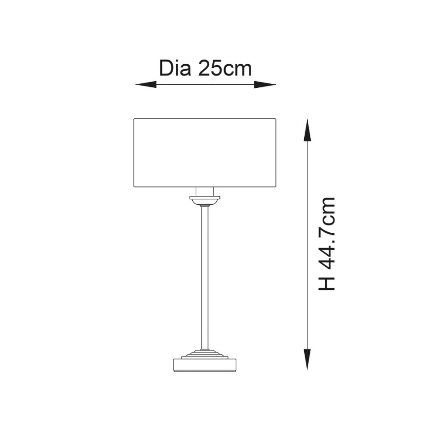 Endon 100646 - Candeeiro de mesa HIGHCLERE 1xE14/7W/230V bege/cromo mate Ø 25 cm