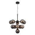 Endon 101147 - Lustre suspenso por cabo OSCAR 11xG9/18W/230V preto/fumê