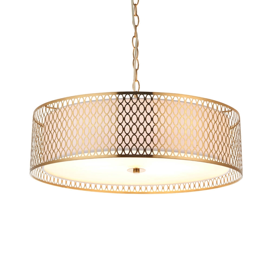 Endon 101569 - Lustre suspenso com corrente CORDERO 3xE27/10W/230V dourado