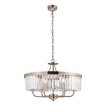 Endon 102505 - Lustre com corrente 6xE14/6W/230V Ø 55 cm latão