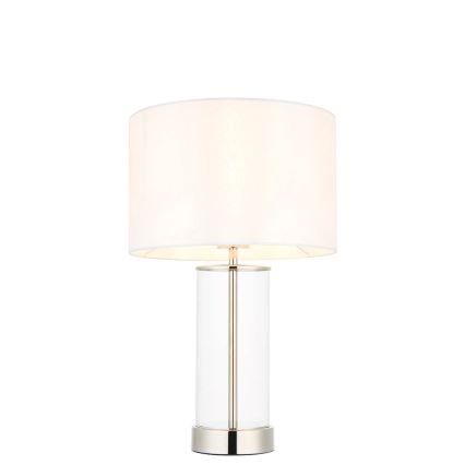 Endon 102674 - Candeeiro de mesa dimerizável LESSINA 1xE27/10W/230V cromado brilhante/branco