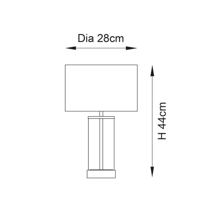 Endon 102674 - Candeeiro de mesa dimerizável LESSINA 1xE27/10W/230V cromado brilhante/branco