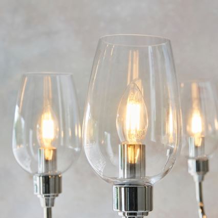 Endon 103315 - Lustre suspenso por corrente 6xE14/6W/230V cromado brilhante