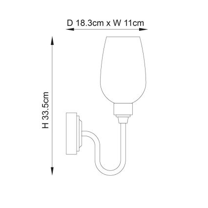 Endon 103316 - Aplique de parede STOURTON 1xE14/6W/230V cromado brilhante