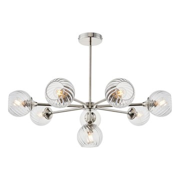 Endon 104051 - Lustre em haste ALLEGRA 8xE14/7W/230V cromado brilhante