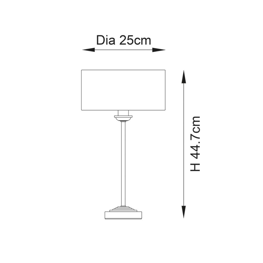 Endon 104054 - Candeeiro de mesa HIGHCLERE 1xE14/7W/230V branco/latão diâmetro 25 cm
