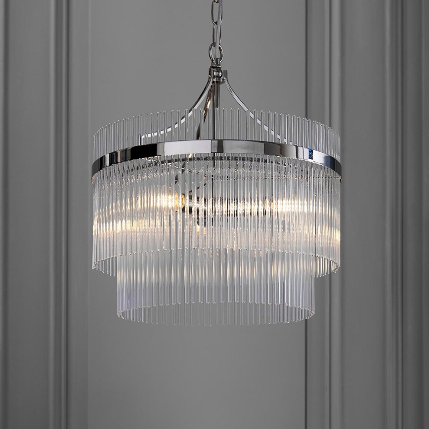 Endon 104113 - Lustre suspenso por corrente MARIETTA 3xE14/7W/230V cromado brilhante