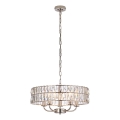 Endon 104467 - Candeeiro suspenso CLIFTON 5xE14/6W/230V cromado brilhante/transparente diâmetro 50,5 cm