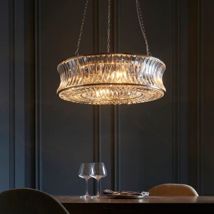 Endon 104528 - Lustre suspenso por corrente 6xE14/6W/230V cromado brilhante